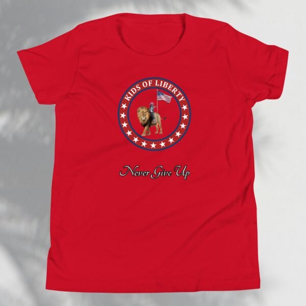 Never Give Up - Youth Short Sleeve T-Shirt - Image 13