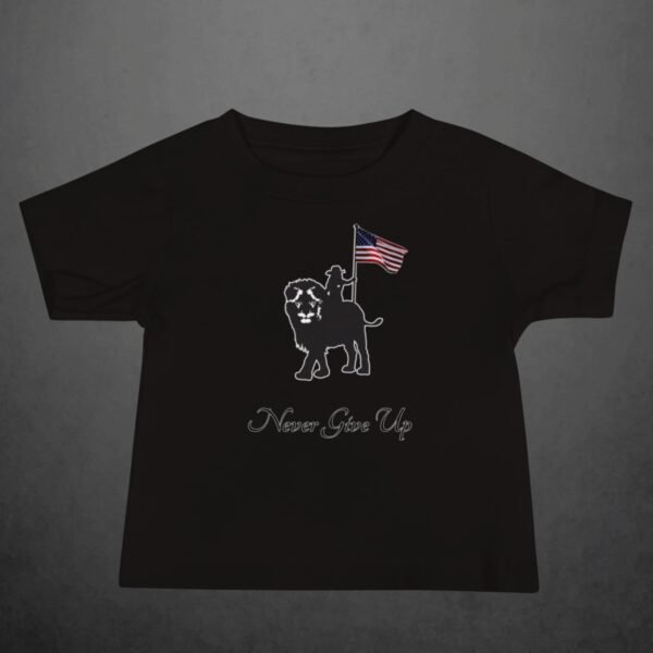 Never Give Up - Baby Jersey Short Sleeve Tee - Image 2