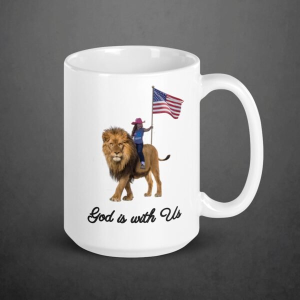 God is with Us - White glossy mug - Image 2