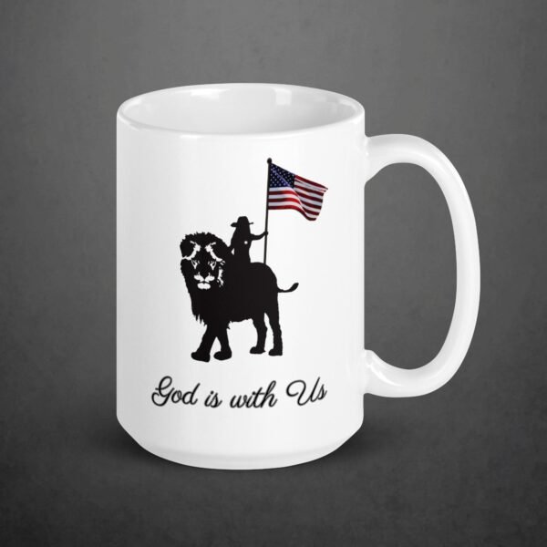 God is with Us - White glossy mug - Image 2